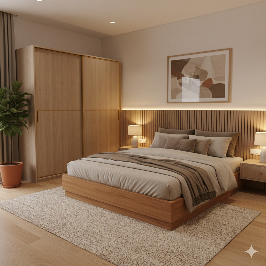 Bedroom interior design Hyderabad - SVLP Interiors