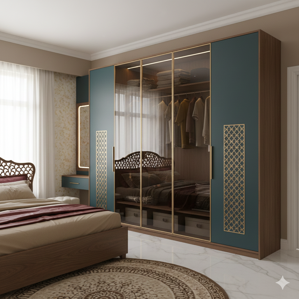 Wardrobe design by SVLP Interiors in Hyderabad