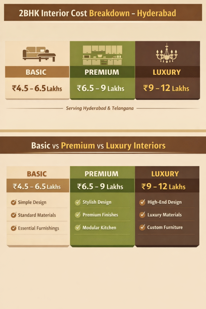 What Is the Average 2BHK Interior Design Cost in Hyderabad?